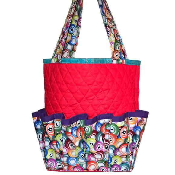Hand crafted by ME Bingo / Makeup Bag for 12 exterior bush or dauber pockets - Picture 1 of 4